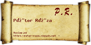 Péter Róza névjegykártya
