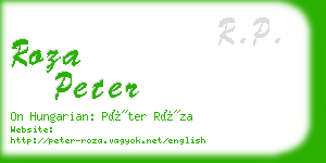 roza peter business card